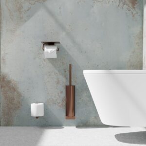 Scandtap Toalettpappershållare med hylla Steel Style Amber